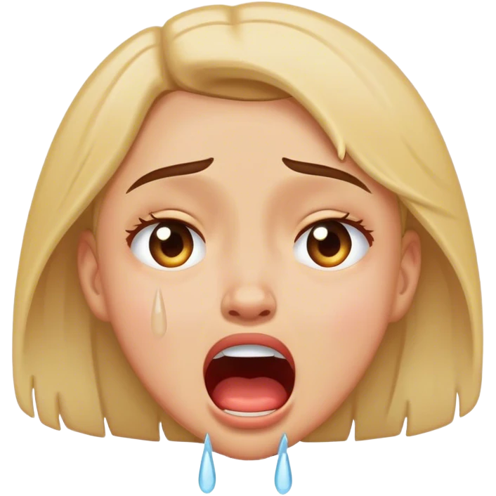 Girl hysterically crying  emoji