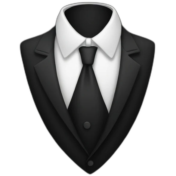 app logo with white tie and black suit basic emoji