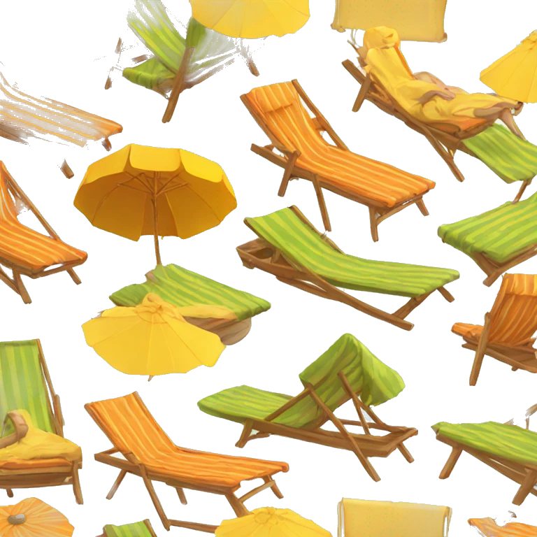 sunbathing chair emoji