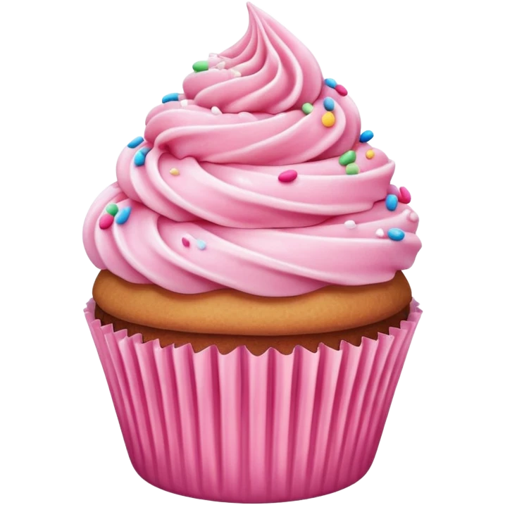 Cupcake with pink icing emoji