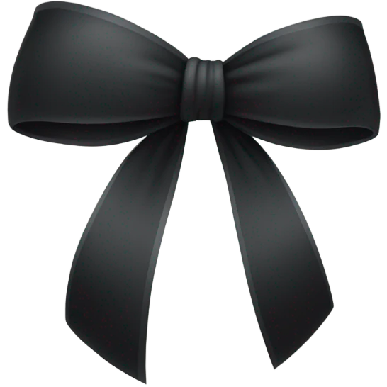 Black bow emoji