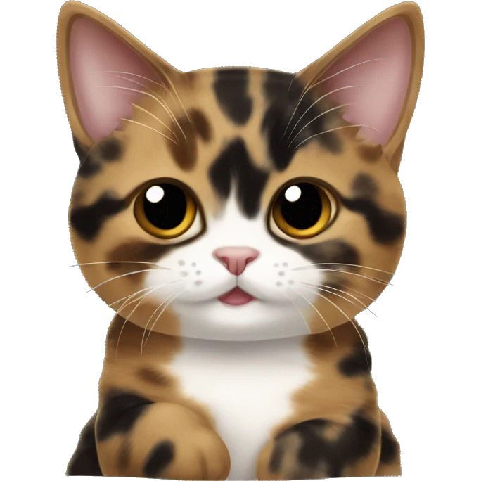 Tortie munchkin cat emoji