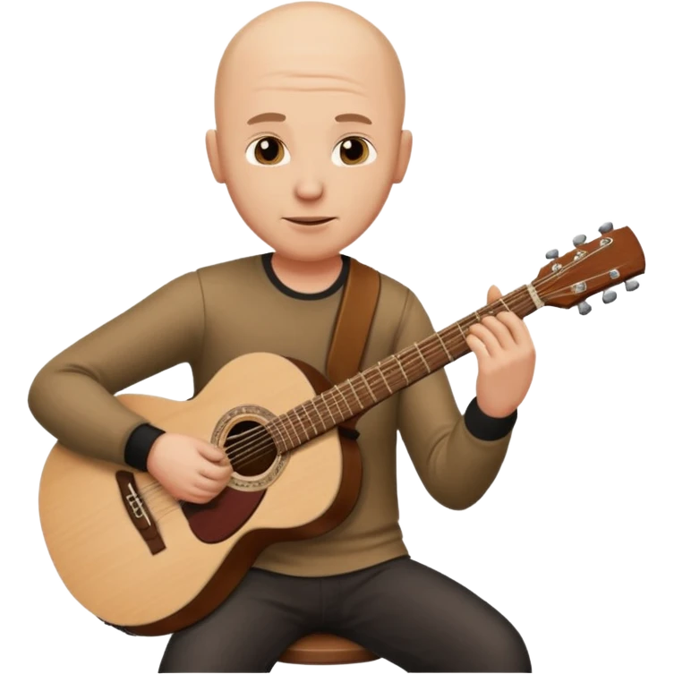 guitar player bald emoji