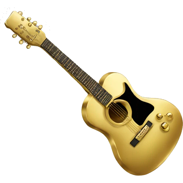Gold guitar emoji