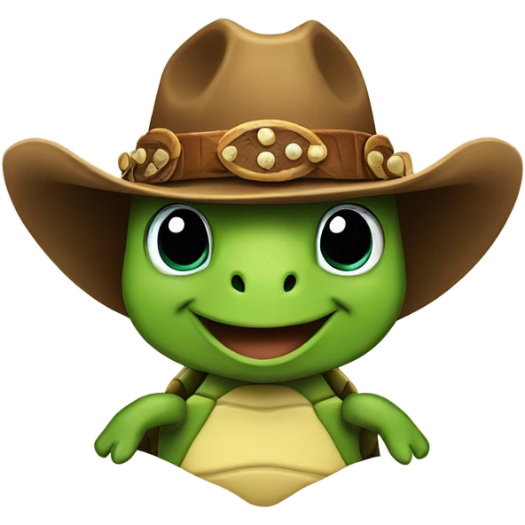 Turtles wearing a cowboy hat  emoji