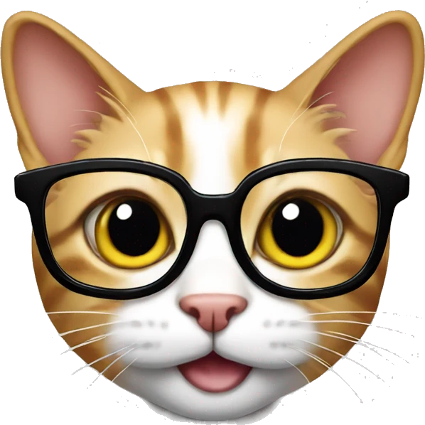 Cat with glasses  emoji