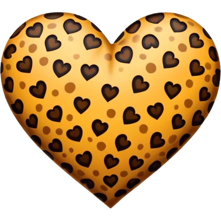un cuore leopardato emoji