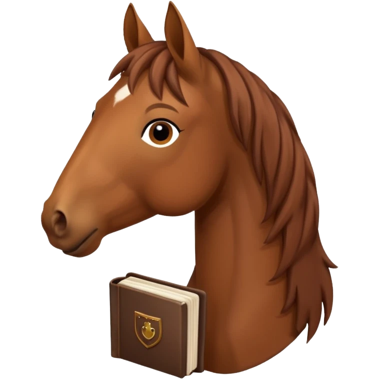 horse with book emoji