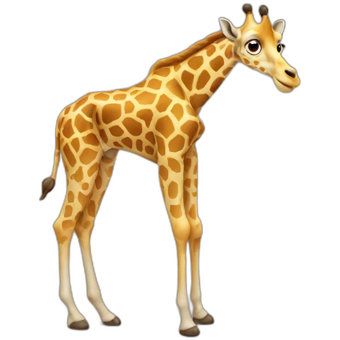 Girafe sur chien emoji