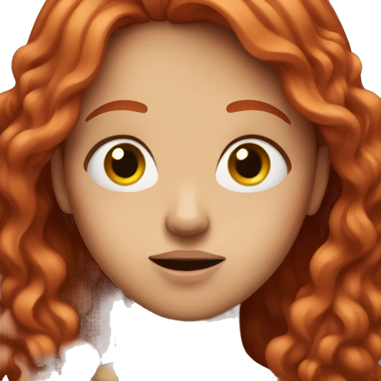 confused red hair girl emoji