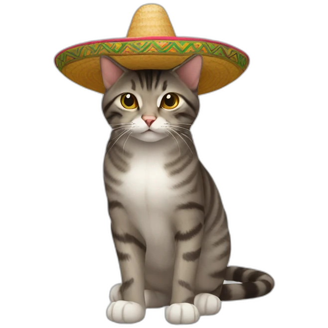 Cat in sambrero emoji
