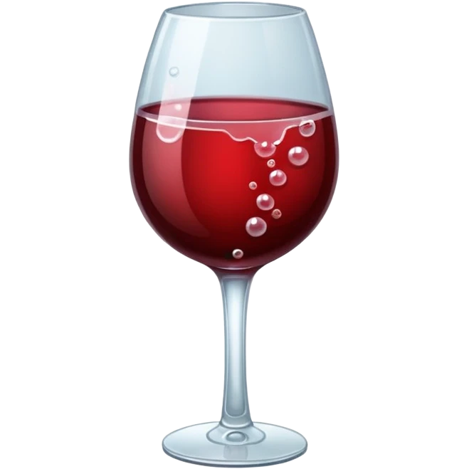 glass of wine in sticker style emoji