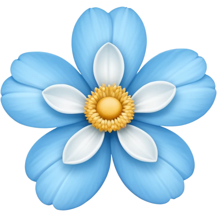 light blue  flower with a white center emoji