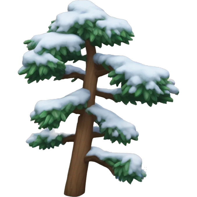 Pine tree with snow  emoji