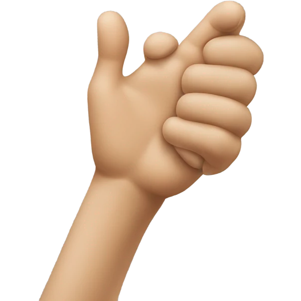 handshake elmer's glue between fingers emoji