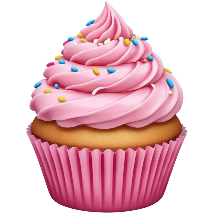 Cupcake with pink icing emoji