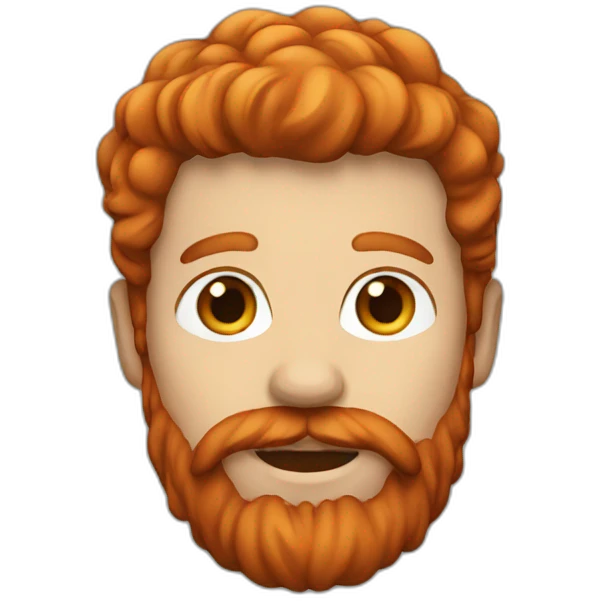 redhair with beard emoji