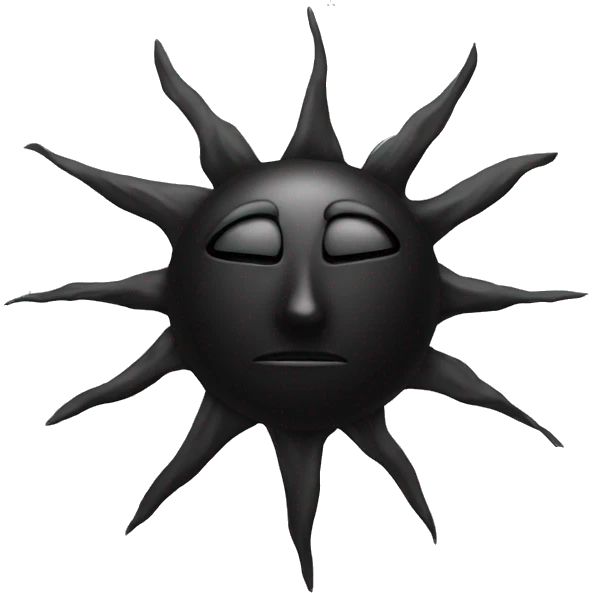 Black sun  emoji