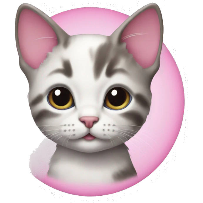 Kitten with pink details emoji