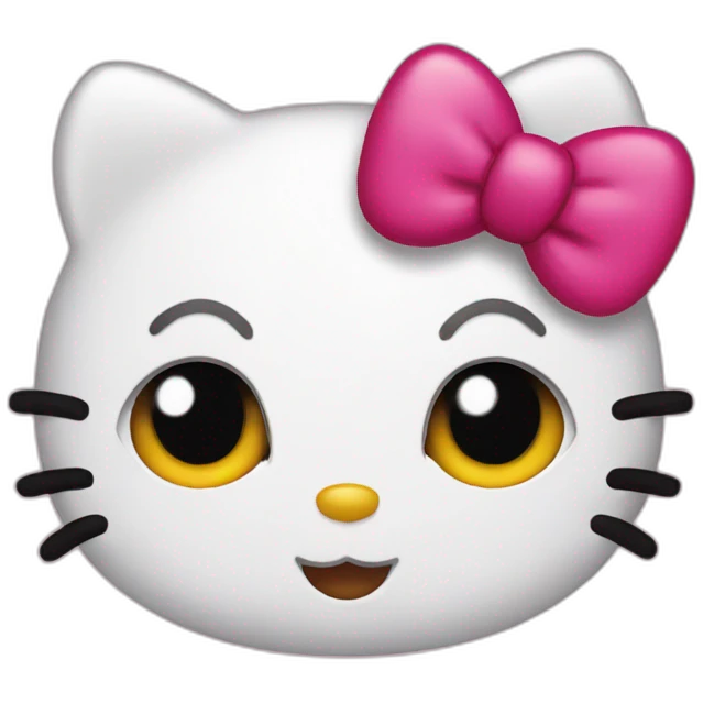 hello kitty face emoji
