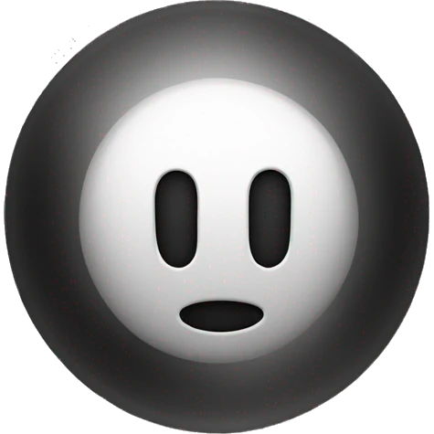 a glowing only black-white space artifact emoji