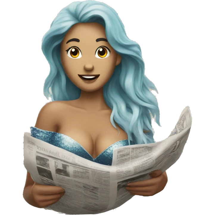 mermaid with a newspaper emoji