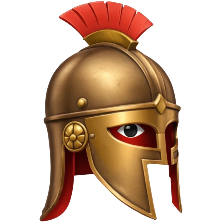 An emoji of an ancient Roman gladiator's helmet with a crest. emoji