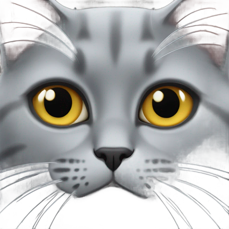 British gray cat emoji