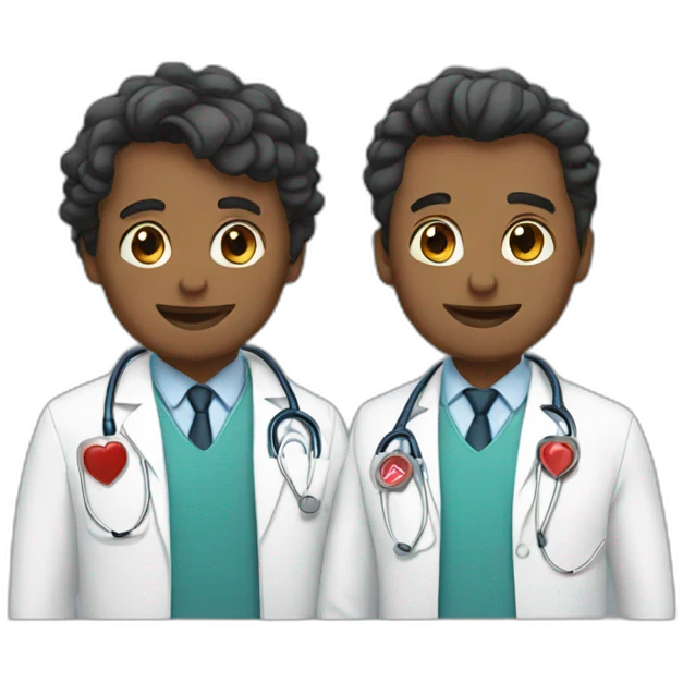 Two doctors in love emoji
