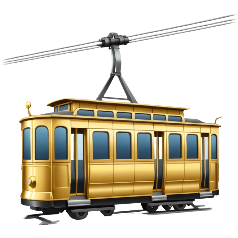 golden cable car emoji