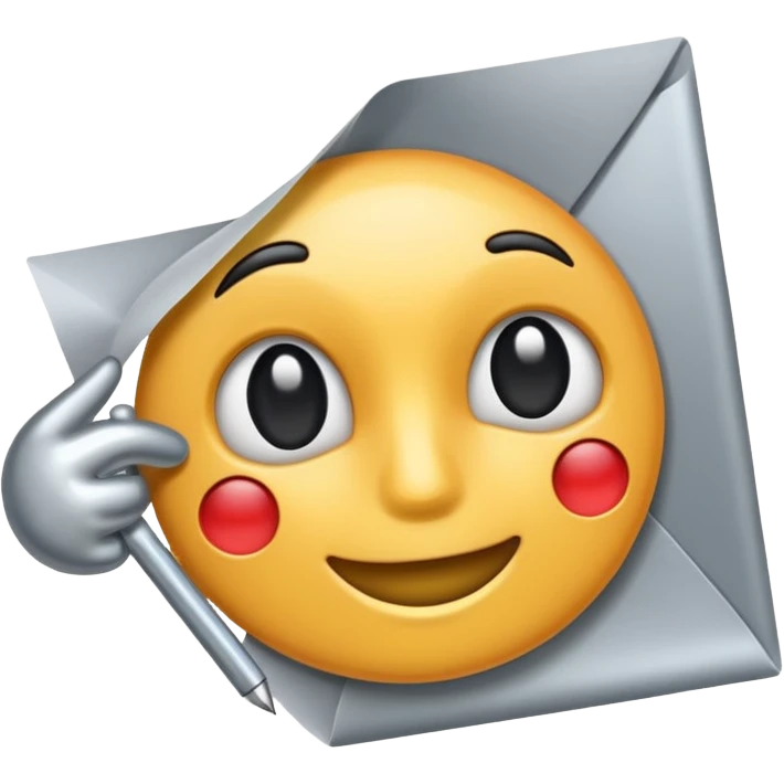 pin holding a paper emoji
