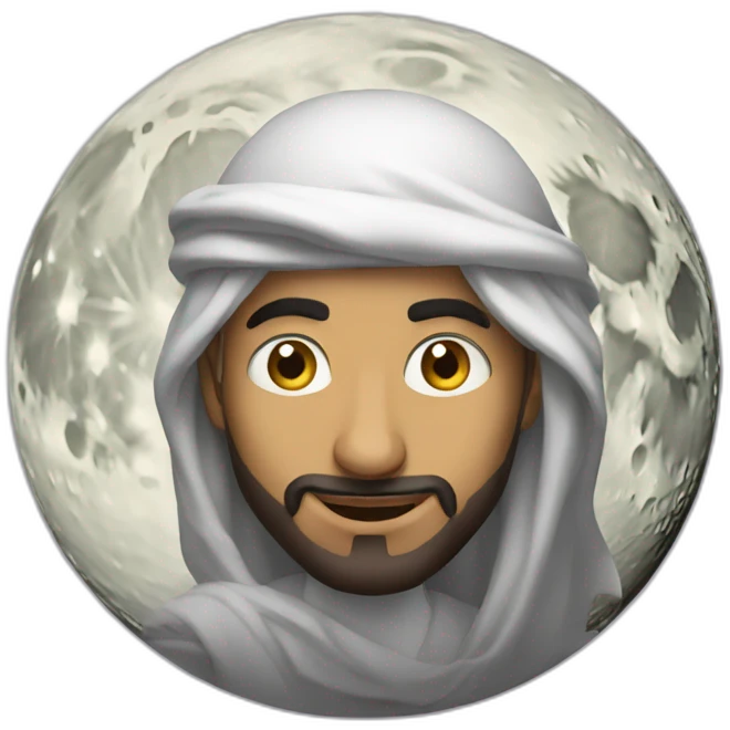 Saudi man in the moon emoji