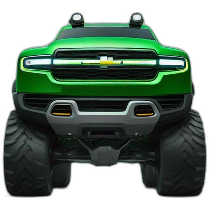Rivian r1s green as a monster truck emoji