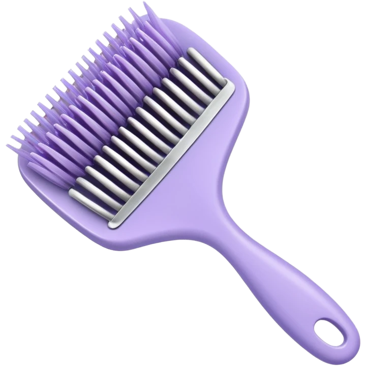 light lilac hairbrush with visible bristles emoji