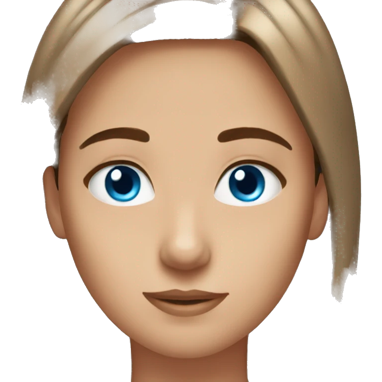 Blue eyes brown hair  emoji