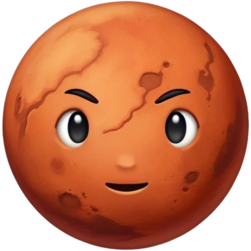mars, the red planet emoji