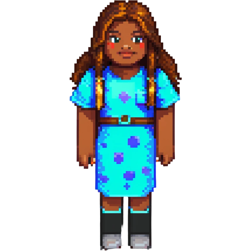 Nicole Byer as a Minecraft character emoji
