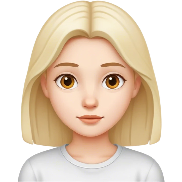 casual young girl in white emoji