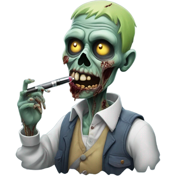 Zombie smoking a vape  emoji