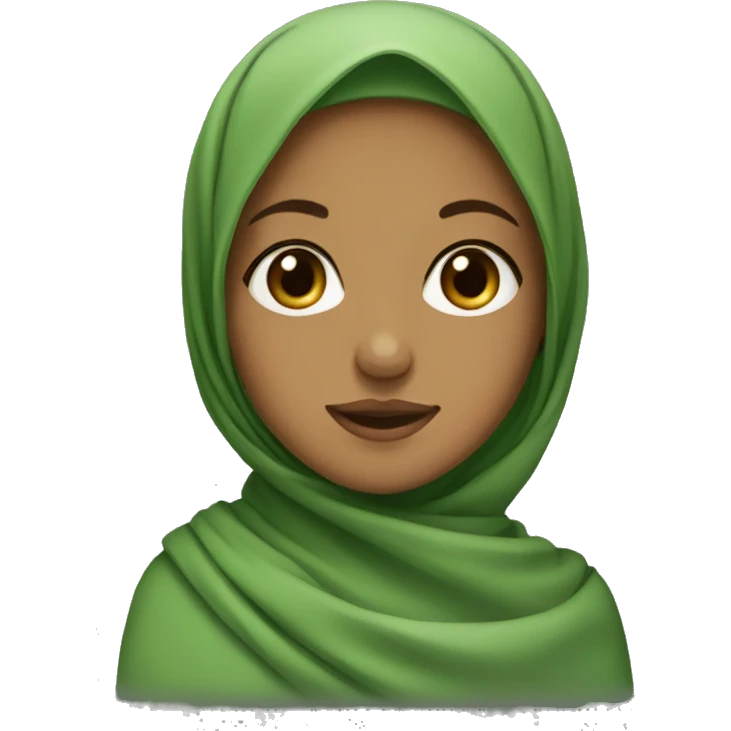 tan girl wearing green hijab emoji