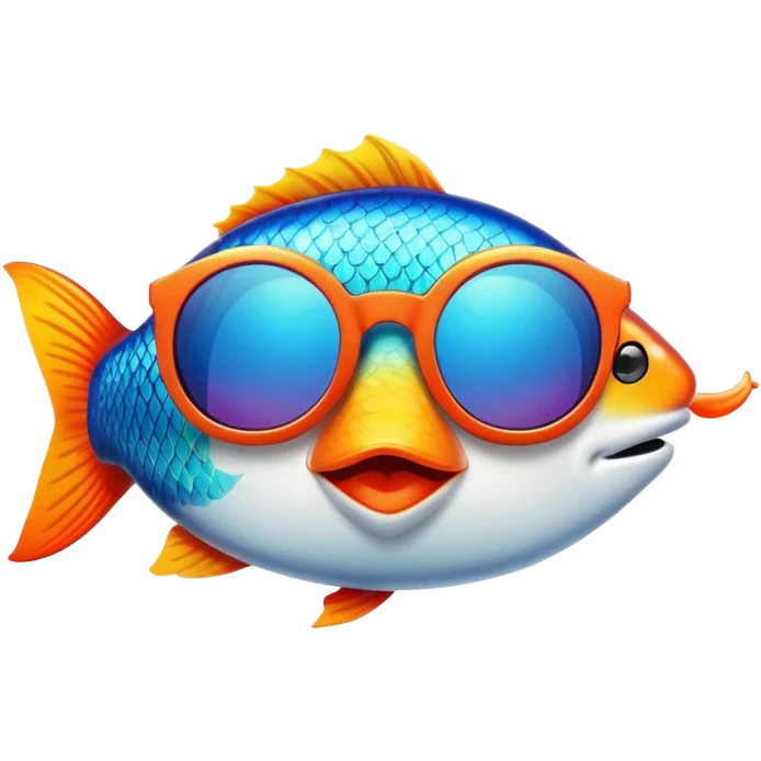 Fish with sunglasses emoji