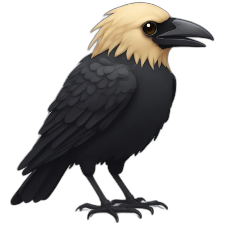 crow with blond hair emoji