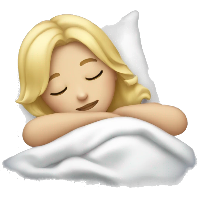 Blonde girl sleeping  emoji