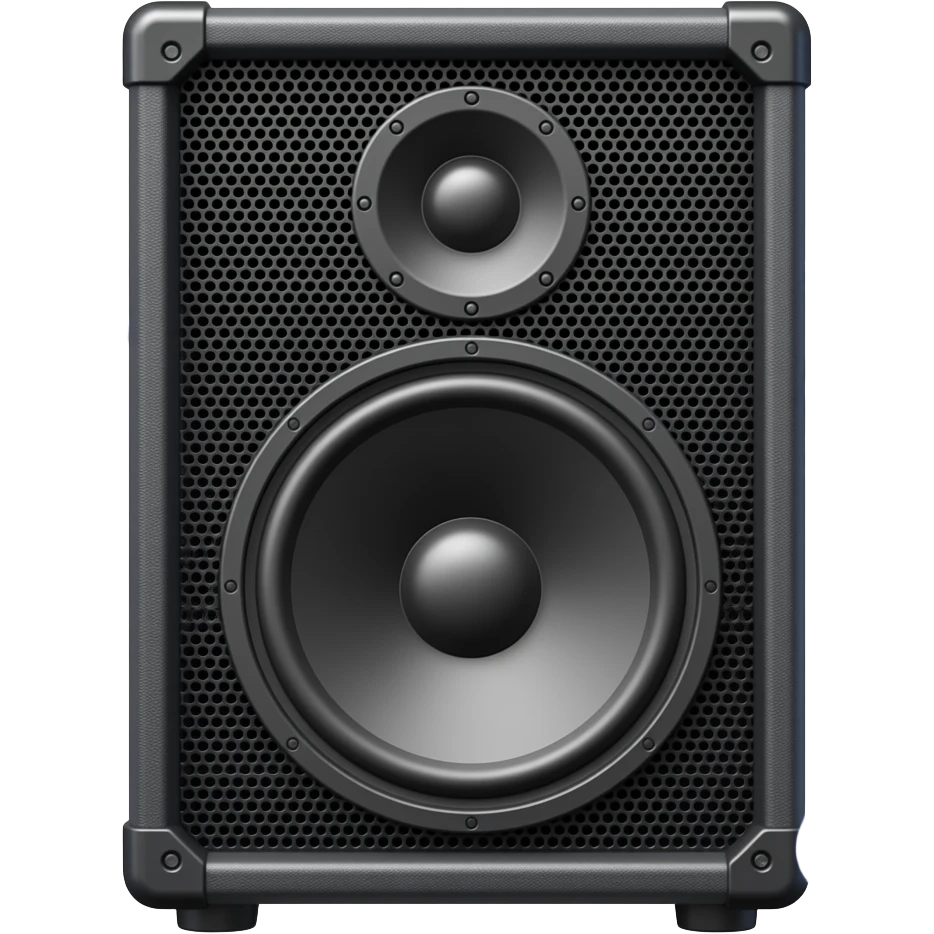 bass speaker cabinet shaking to the music emoji