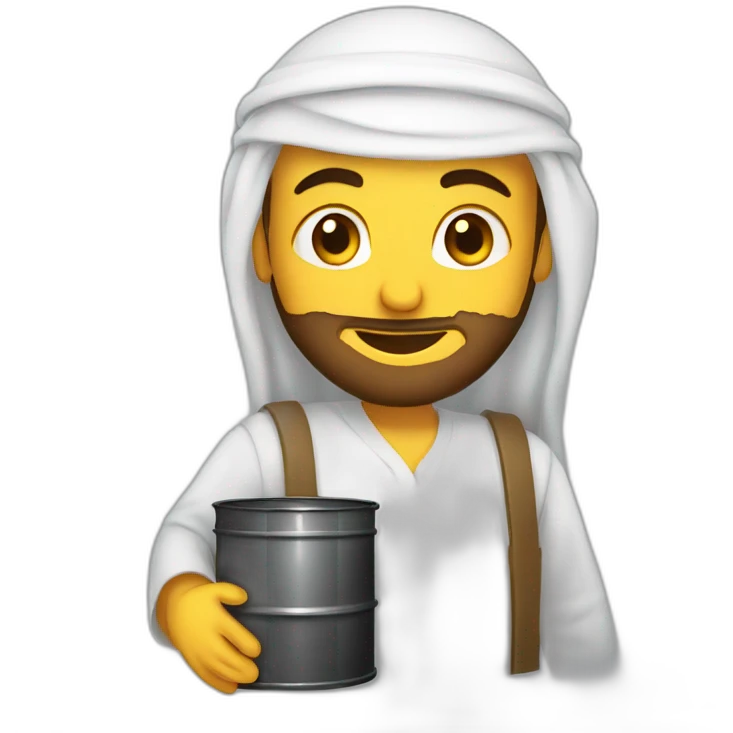 Arab with oil barrel emoji