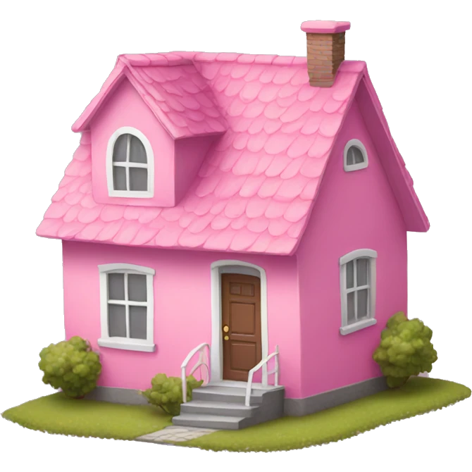 cute pink house emoji