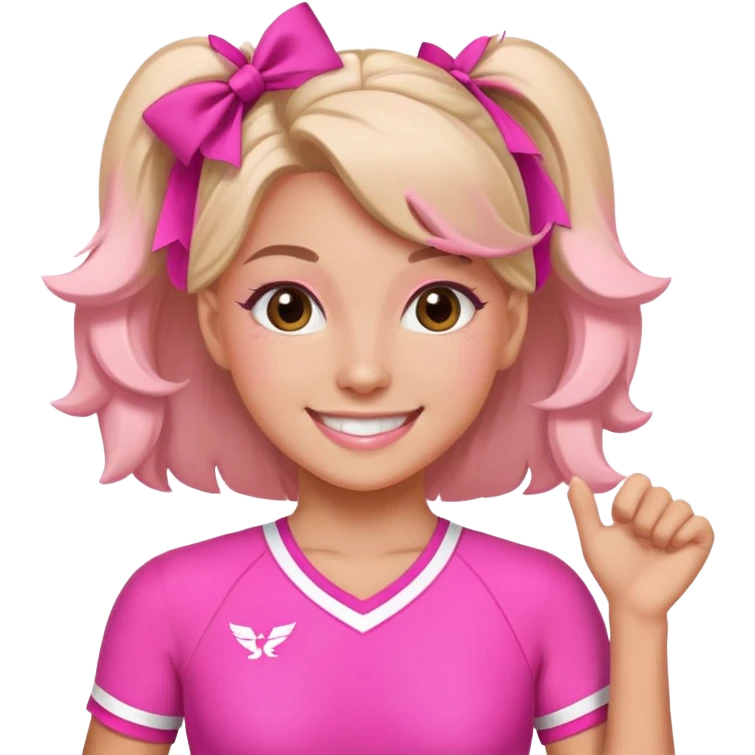 Pink chearleader  emoji