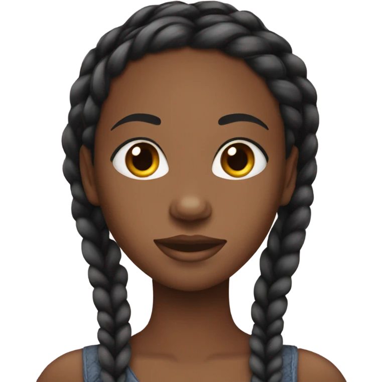 Black women braids  emoji