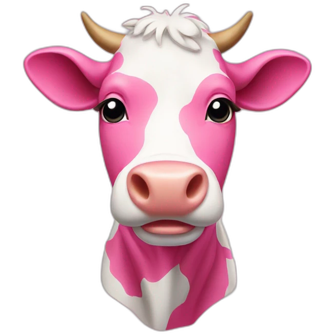 Pink cow emoji