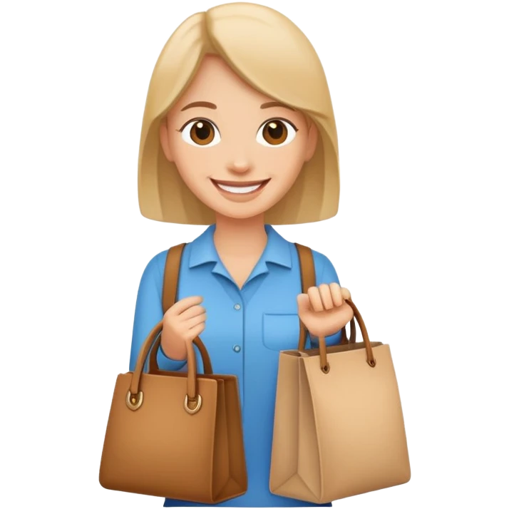 customer with bag emoji
